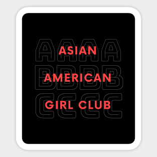 Asian American Girl Club Sticker